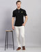 Rock.it Men Black Solid Polo Collar Half Sleeve T-Shirt