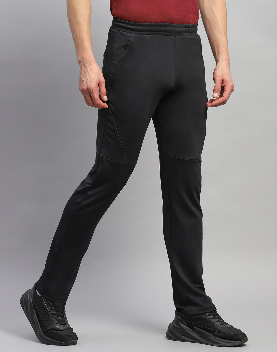 Rock.it Men Black Solid Regular Fit Lower