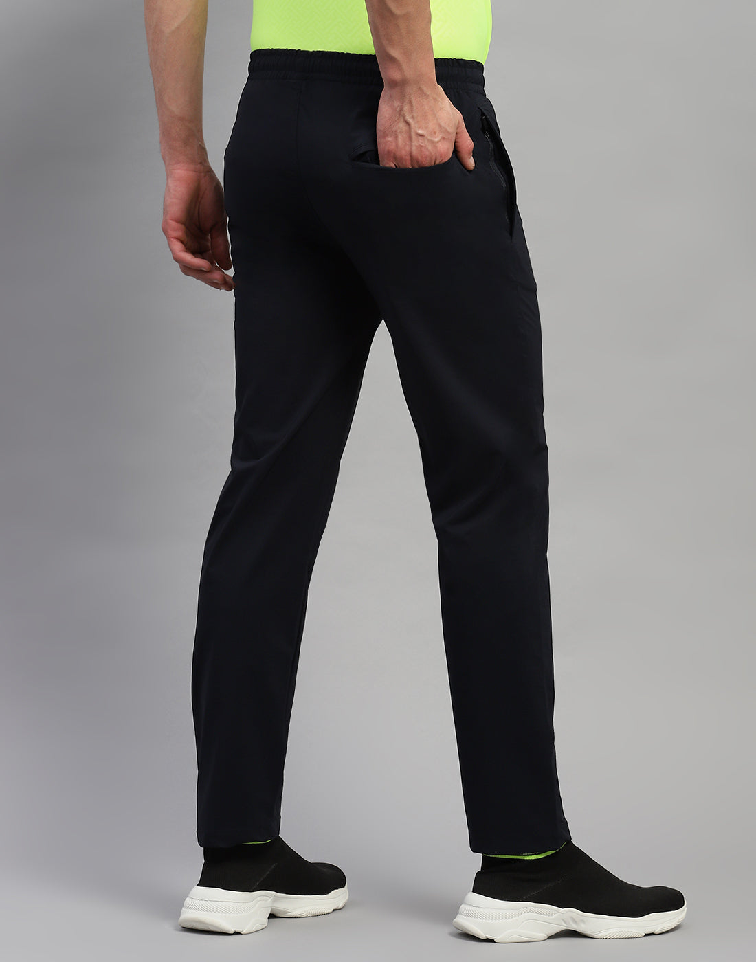 Rock.it Men Navy Blue Solid Regular Fit Lower