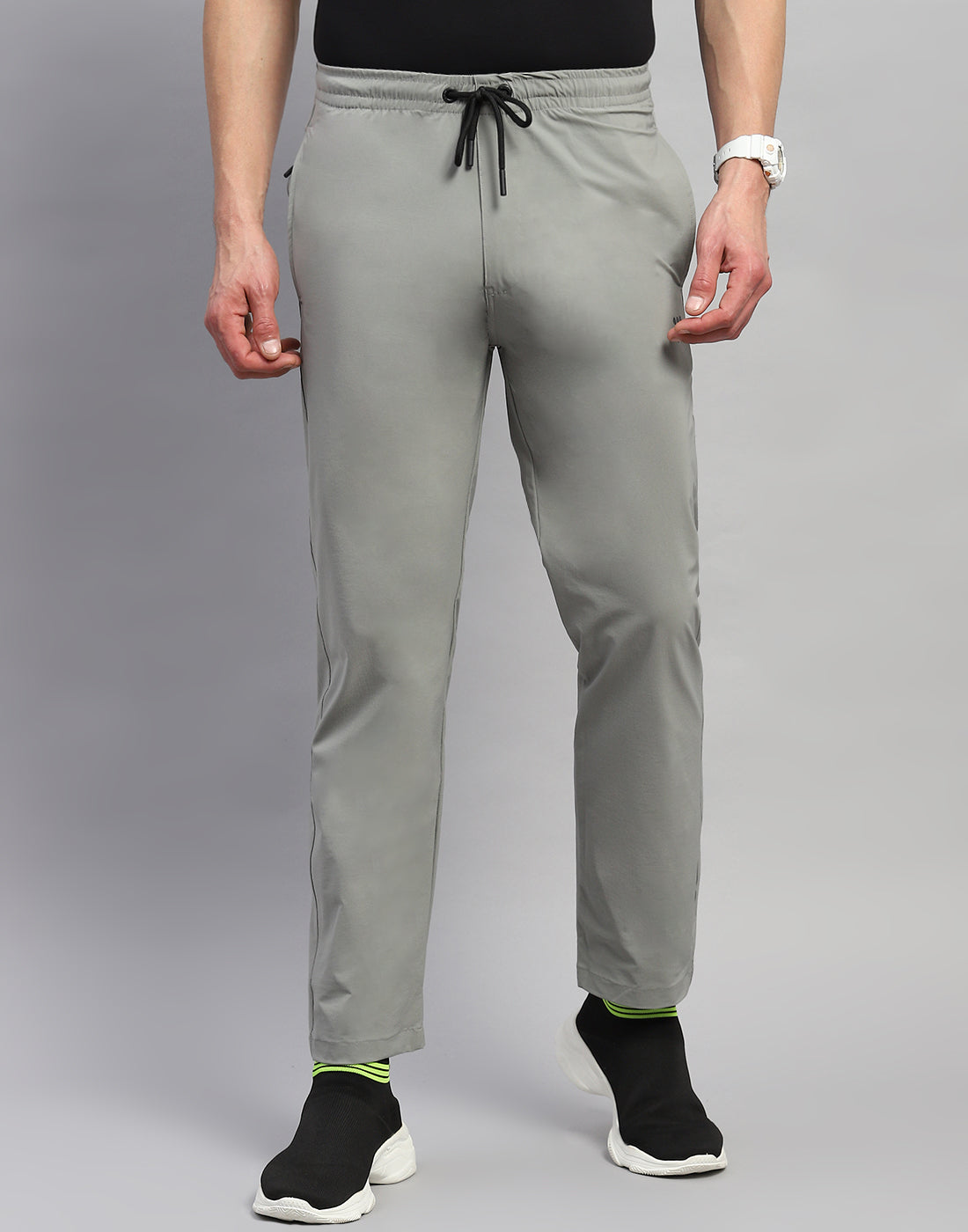 Rock.it Men Grey Solid Regular Fit Lower