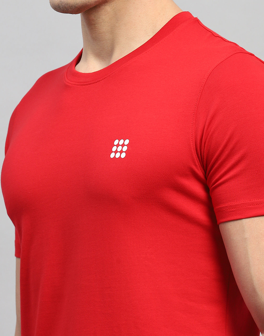 Rock.it Men Red Solid Round Neck Half Sleeve T-Shirt