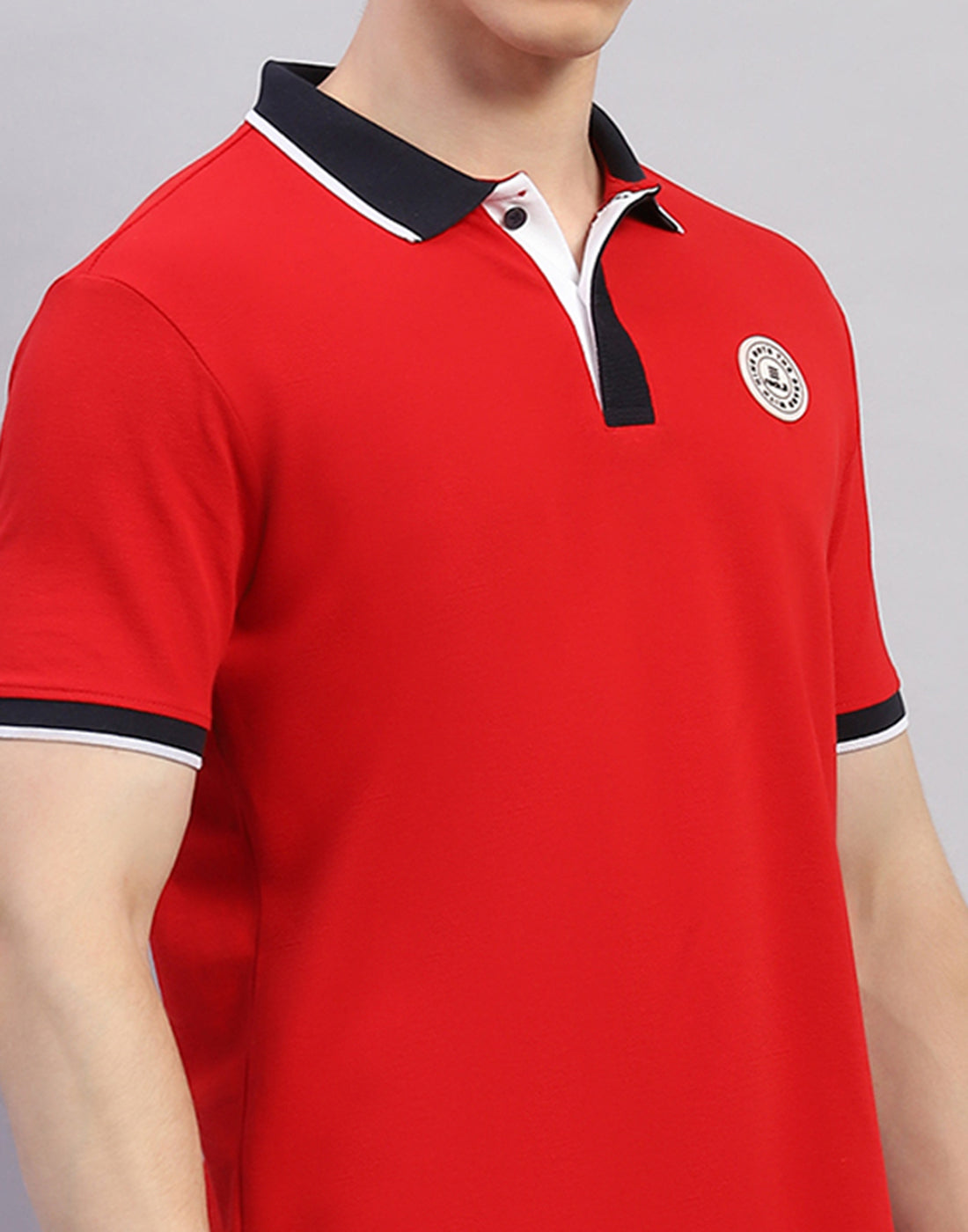 Rock.it Men Red Solid Polo Collar Half Sleeve T-Shirt