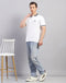 Rock.it Men White Solid Polo Collar Half Sleeve T-Shirt