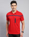 Rock.it Men Red Solid Collar Half Sleeve T-Shirt