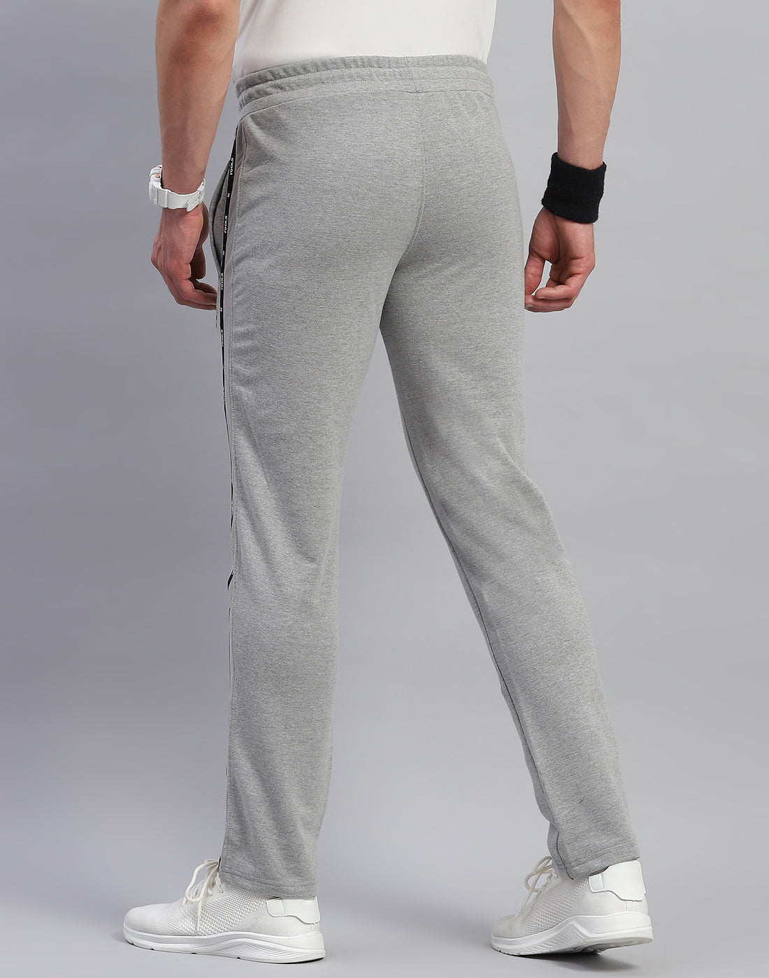 Rock.it Men Grey Solid Slim Fit Lower