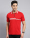 Rock.it Men Red Solid Collar Half Sleeve T-Shirt