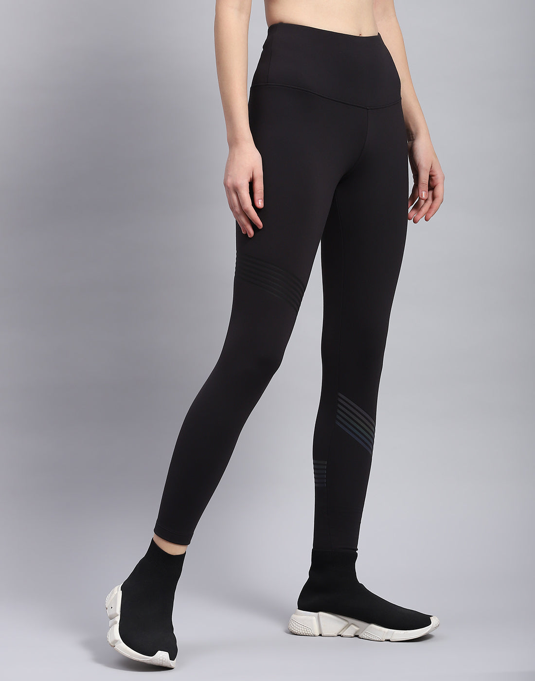 Rock.it Women Black Solid Regular Fit Legging