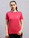 Rock.it Women Pink Solid Round Neck Half Sleeve Top
