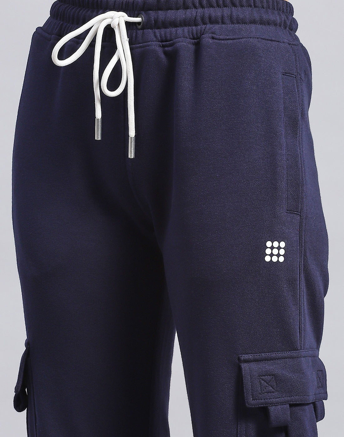 Rock.it Women Navy Blue Solid Regular Fit Lower