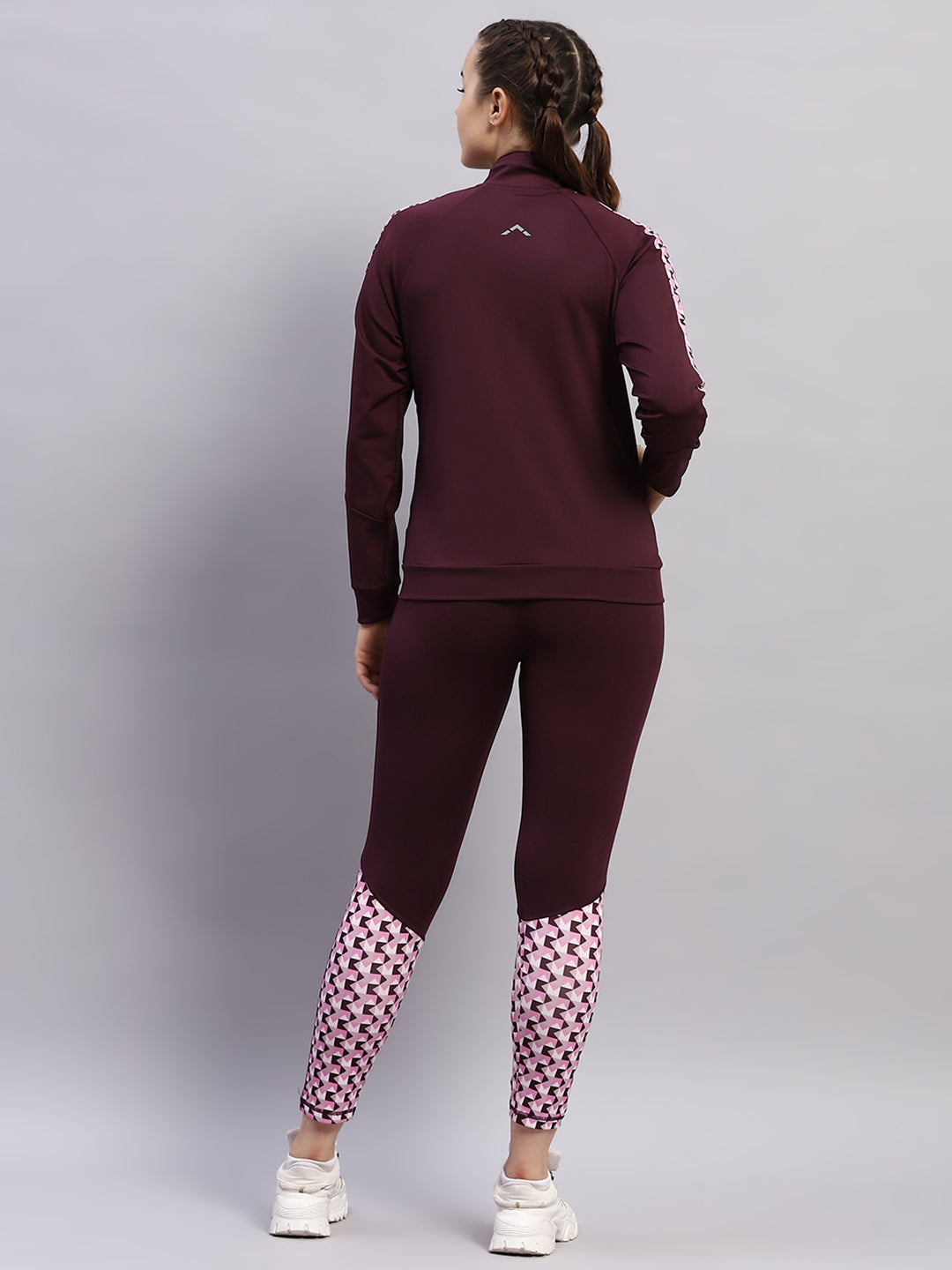 Rock.it Women Maroon Printed Band Collar Full Sleeve 3Pc Cords Set