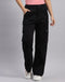 Rock.it Women Black Solid Regular Fit Trouser