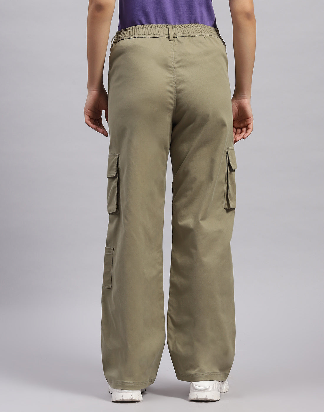 Rock.it Women Olive Solid Regular Fit Cargo