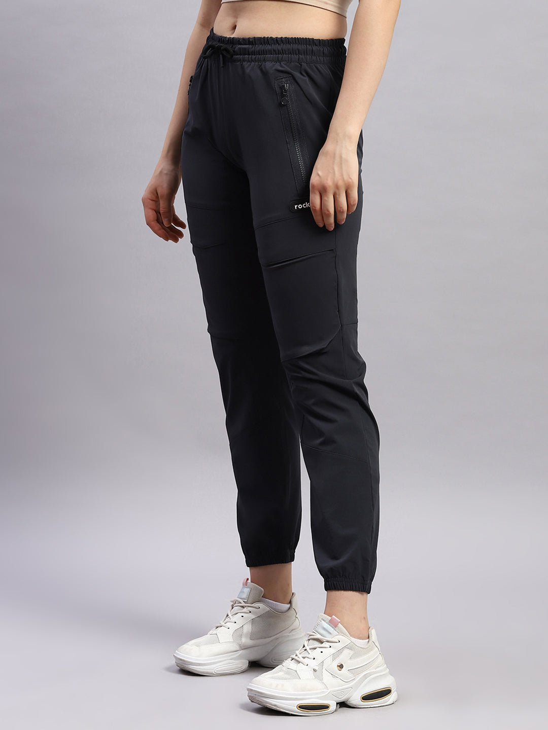 Rock.it Women Grey Solid Regular Fit Jogger