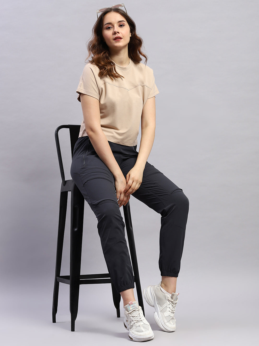 Rock.it Women Grey Solid Regular Fit Jogger