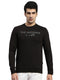 Rock.it Men Black Self Design Round Neck Full Sleeve Sweatshirt