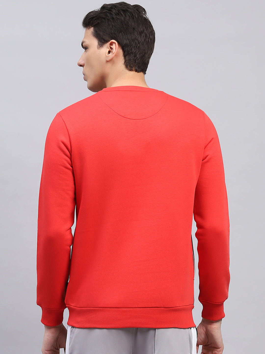 Rock.it Men Red Printed Round Neck Full Sleeve Sweatshirt