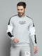 Rock.it Men Grey Printed Round Neck Full Sleeve Sweatshirt