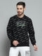 Rock.it Men Black Printed Round Neck Full Sleeve Sweatshirt