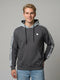 Rock.it Men Charcoal Solid Hooded Full Sleeve Sweatshirt