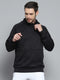 Rock.it Men Black Solid Hooded Full Sleeve Sweatshirt