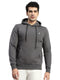 Rock.it Men Grey Solid Hooded Full Sleeve Sweatshirt