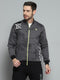 Rock.it Men Grey Printed Mock Neck Full Sleeve Sweatshirt