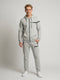 Rock.it Men Grey Solid Round Neck Full Sleeve Winter Tracksuit
