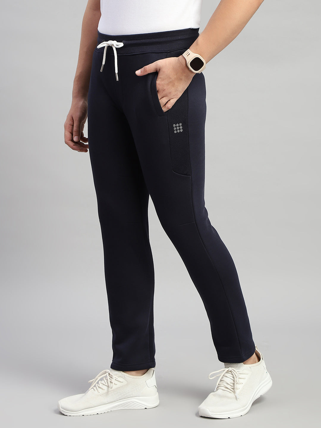 Rock.it Men Navy Blue Printed Regular Fit Lower