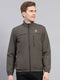Rock.it Men Olive Solid Mock Neck Full Sleeve Jacket