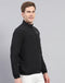 Rock.it Men Black Solid Stand Collar Full Sleeve Jacket