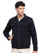 Rock.it Men Navy Blue Solid Collar Full Sleeve Knitted Jacket