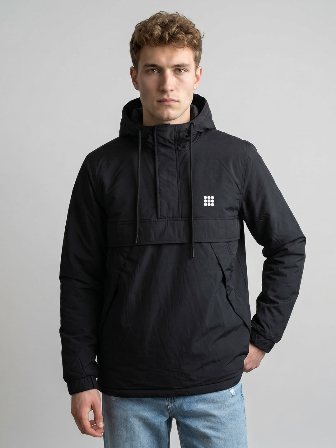 Rock.it Men Black Solid Hooded Full Sleeve Parka Jacket