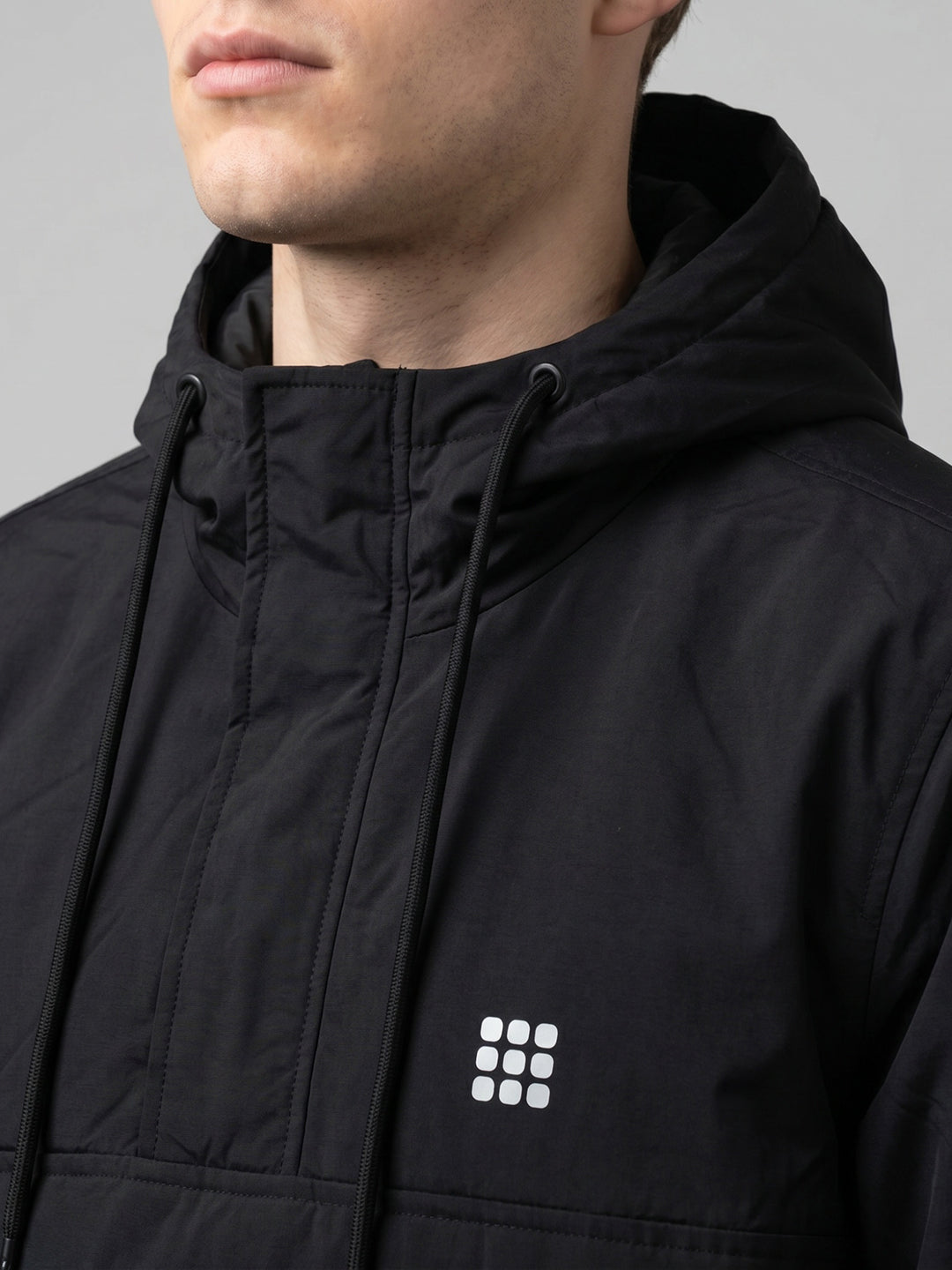 Rock.it Men Black Solid Hooded Full Sleeve Parka Jacket