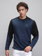 Rock.it Men Teal Blue Solid Round Neck Full Sleeve Sweatshirt