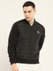 Rock.it Men Black Solid Band Collar Full Sleeve Jacket