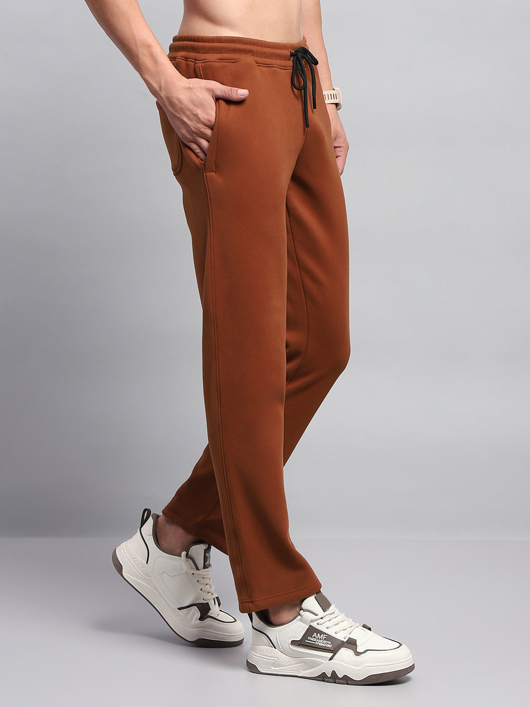 Rock.it Men Rust Solid Regular Fit Winter Lower