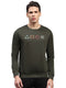 Rock.it Men Olive Printed Round Neck Full Sleeve Sweatshirt