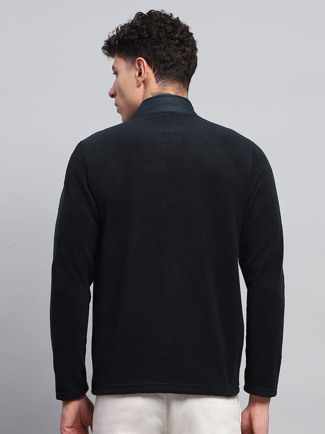 Rock.it Men Teal Blue Solid Round Neck Full Sleeve Sweatshirt