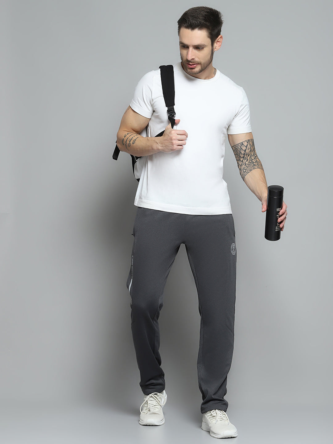 Rock.it Men Charcoal Printed   Lower