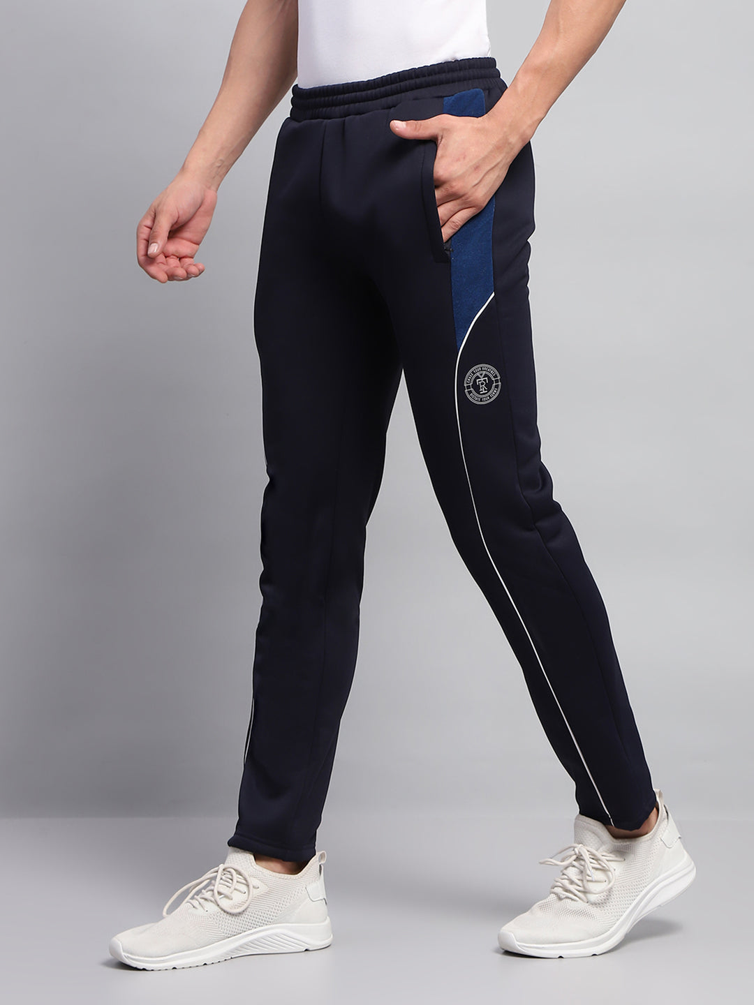 Rock.it Men Navy Blue Printed Regular Fit Winter Lower