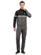 Rock.it Men Grey Printed Round Neck Full Sleeve Winter Tracksuit