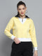 Rock.it Women Yellow Solid Collar Full Sleeve Sweatshirt