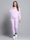 Rock.it Women Purple Solid Mock Neck Full Sleeve Tracksuit