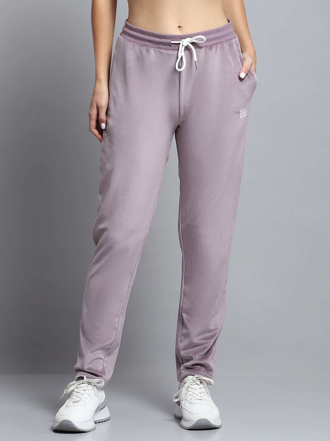 Rock.it Women Purple Solid Hooded Full Sleeve Tracksuit