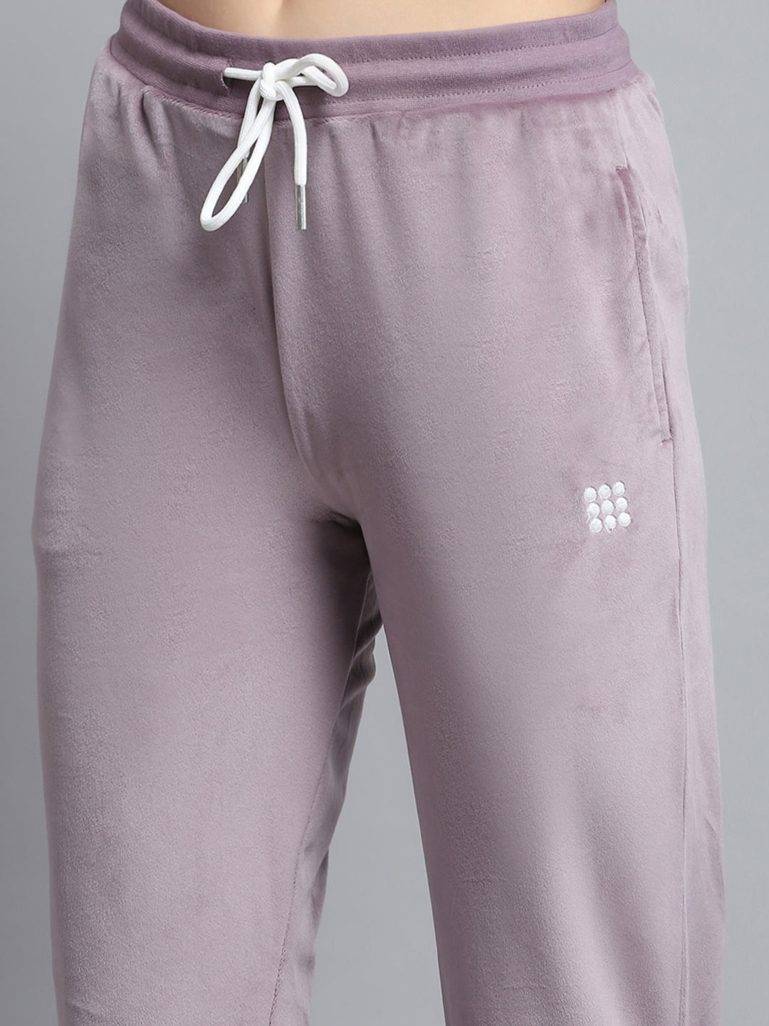 Rock.it Women Purple Solid Hooded Full Sleeve Tracksuit