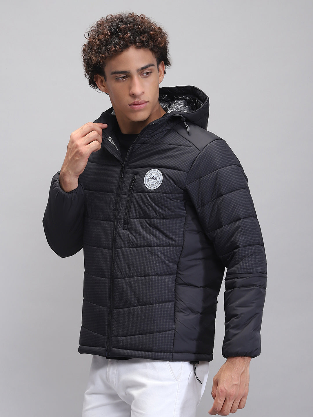 Rock.it Men Black Solid Hooded Full Sleeve Jacket