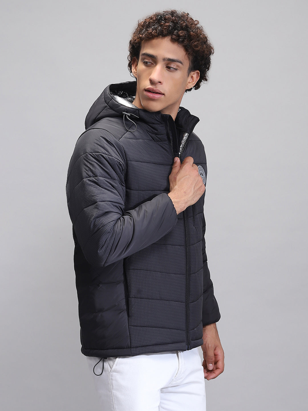 Rock.it Men Black Solid Hooded Full Sleeve Jacket