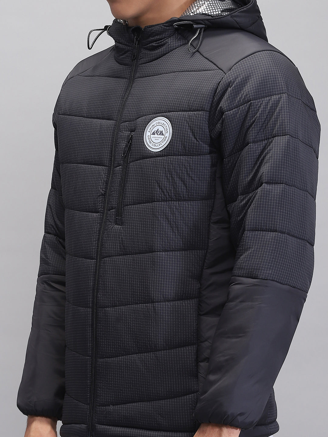 Rock.it Men Black Solid Hooded Full Sleeve Jacket