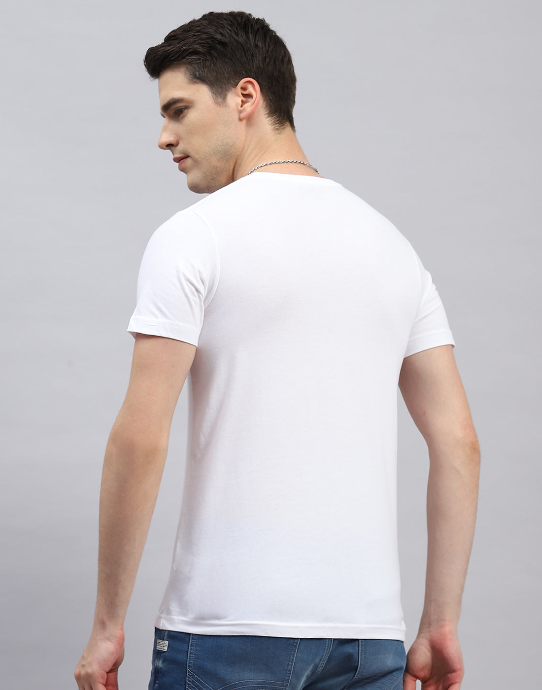 Men White Solid Round Neck Half Sleeve T-Shirt (Pack of 3)