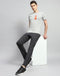 Men Dark Grey Solid Regular Fit Lower